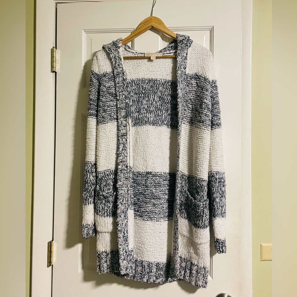 Michael Kors knit hooded cardigan size small